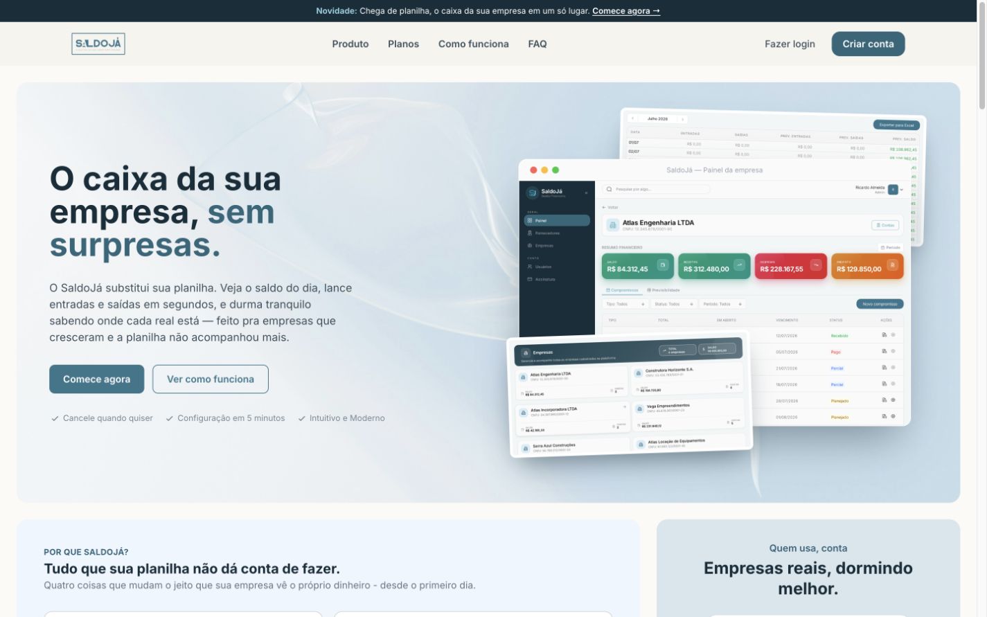 Apresentação pública do SaldoJá